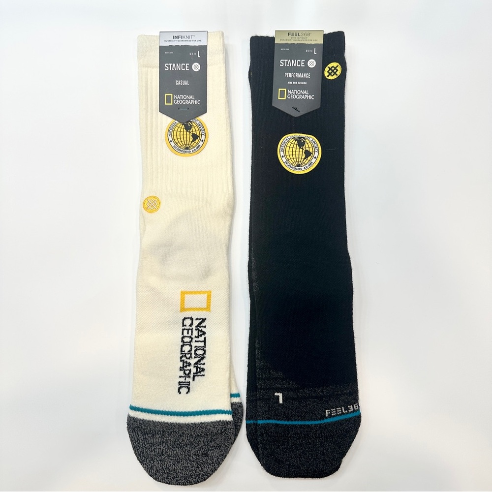 Stance National Geographic Men's Socks - Black and Cream